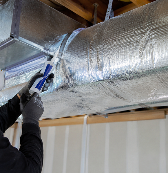 HVAC duct sealing technician